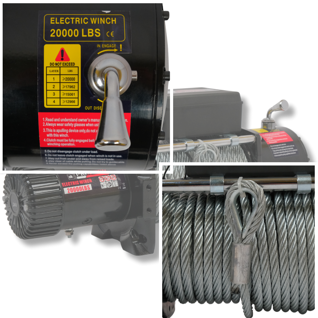 Електрична лебідка 24V Profter 20000 LBS – (тягове зусилля 9090 кг). Фото 6