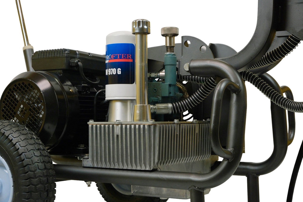 Профессиональный гидропоршневой шпаклевочный агрегат Profter W970G (12 л/мин 4000 Вт). Фото 10