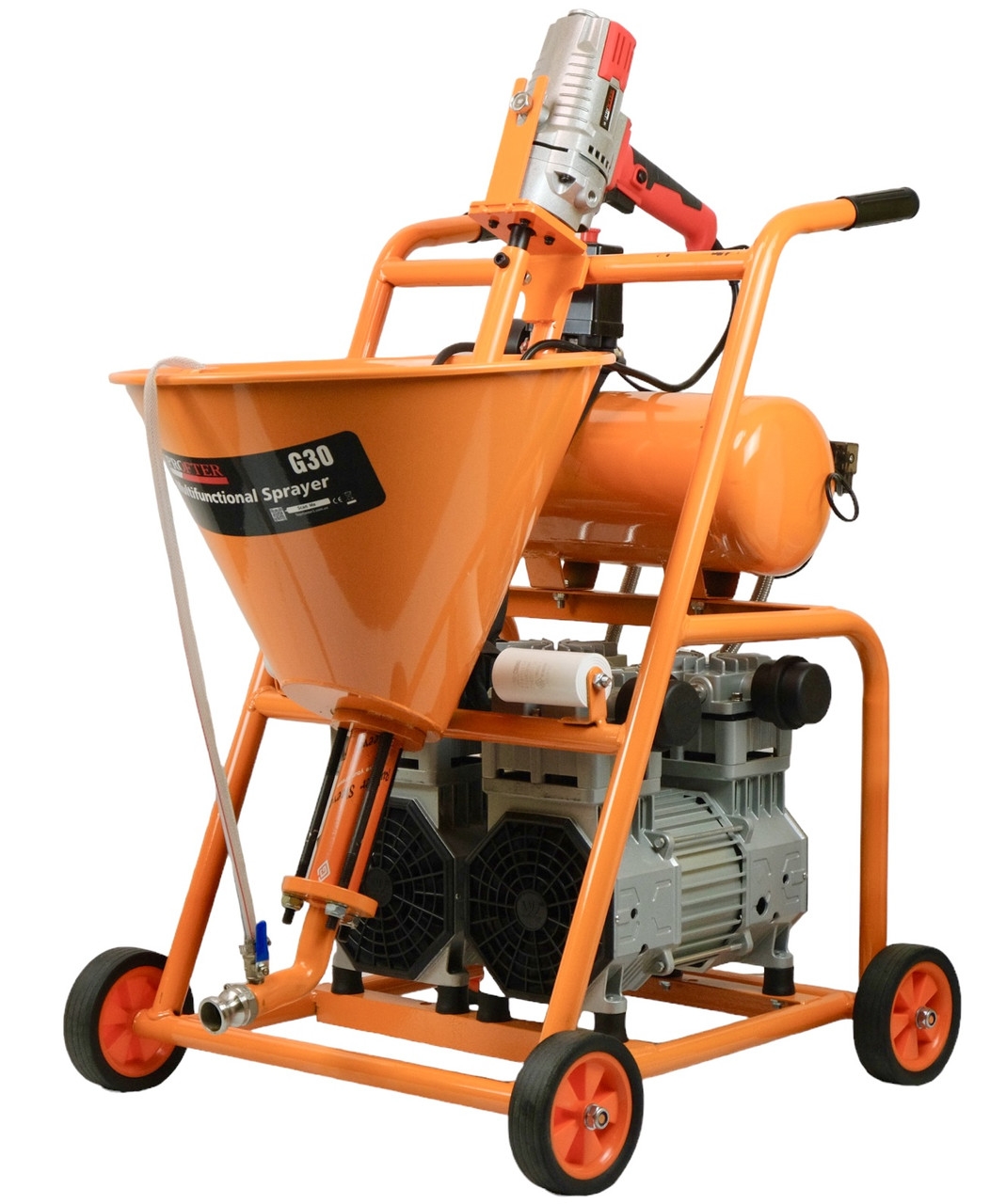 Шпаклевочная шнековая машина, штукатурная станция Profter G-30 (10 л/мин 1600 Вт 60 кв/час). Фото 2