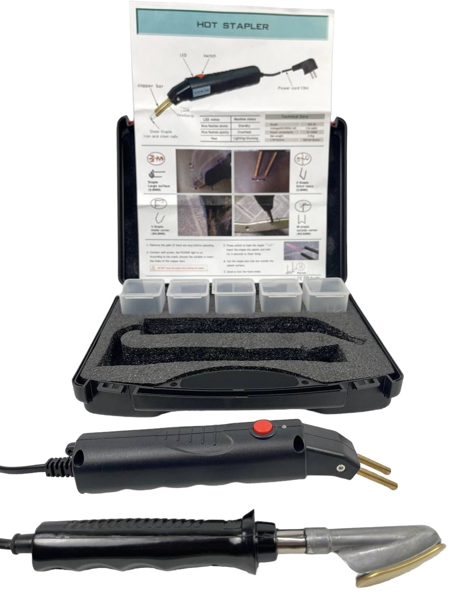 Набор Hot Stapler 1 для ремонта пластиковых деталей (70 Вт+250 скоб) Гарячий степлер. Фото 2