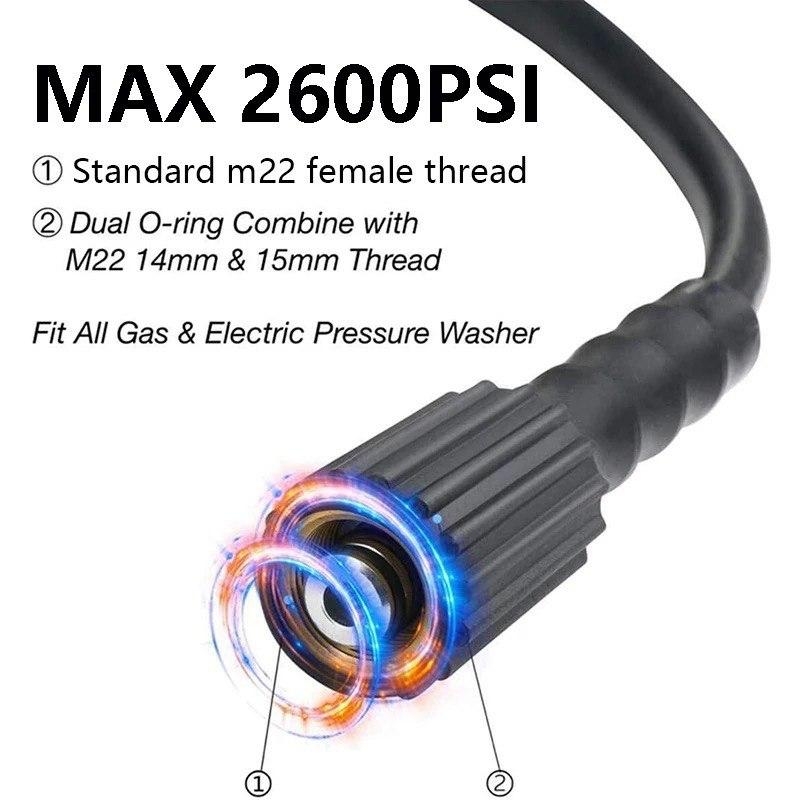 Шланг металокорд професійний для мийок високого тиску (М22 3/8 10м 180бар) шланг на Керхер HD 2600 psi. Фото 6