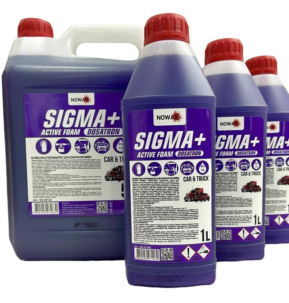 Концентрат автошампуню Nowax( активна піна ) Sigma+ Active Foam Dosatron (1л) для безконтактної мийки. Фото 1