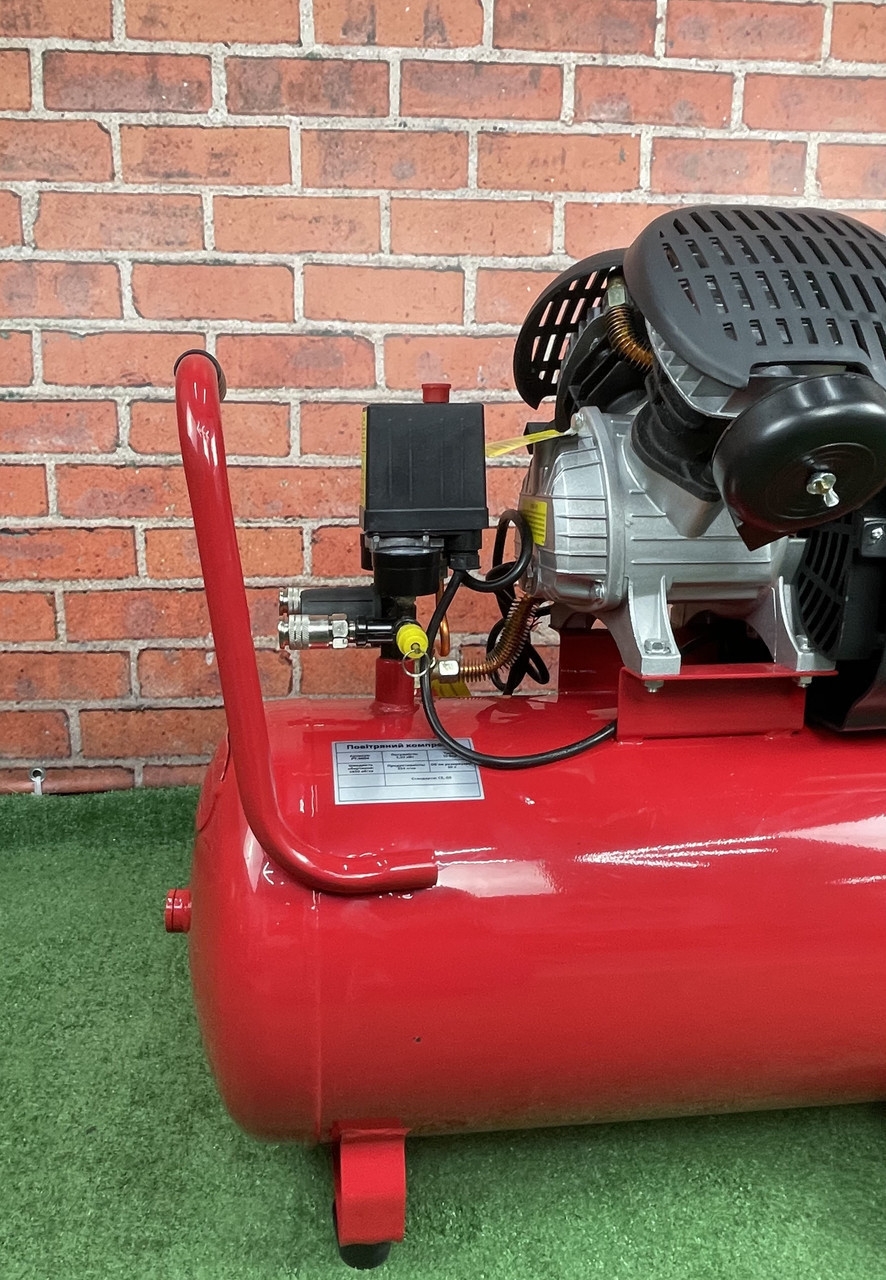 Поршневий компресор 2-х циліндровий 50 л INTERTOOL PT-0004 (2.23 кВт 220 Вт 8Атм 354 л/хв). Фото 6