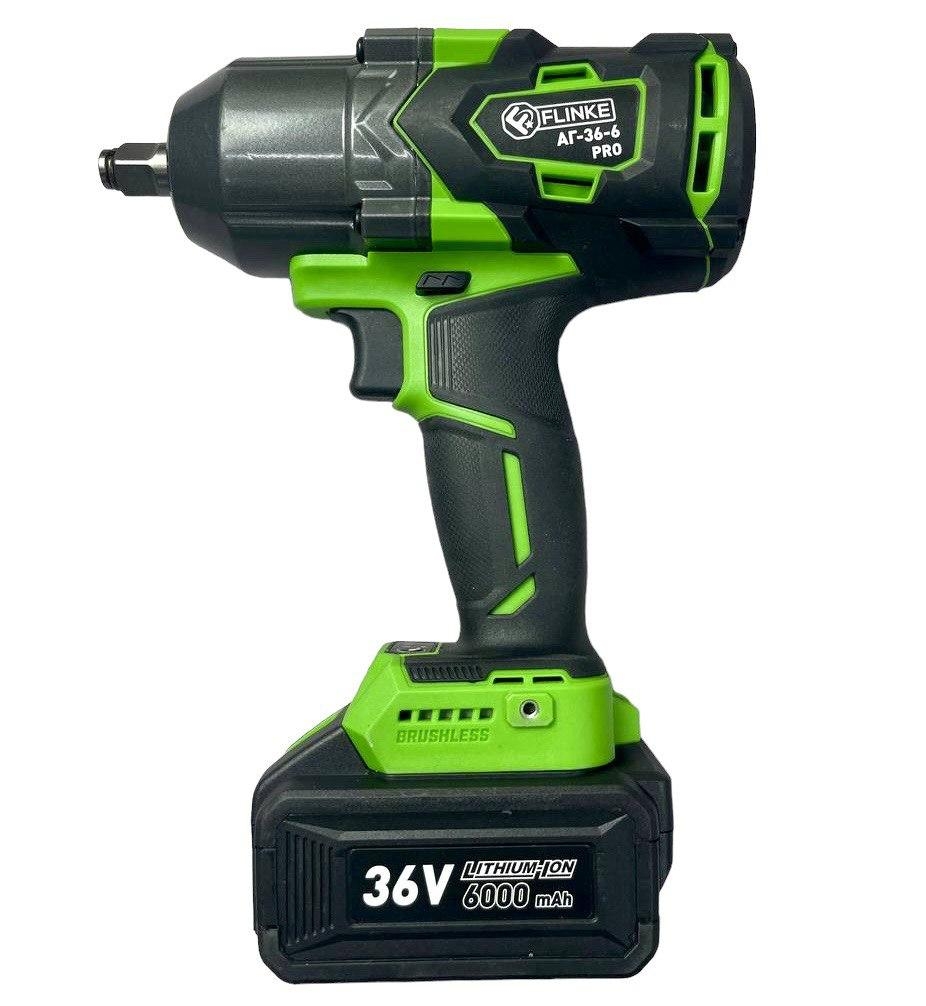 Ударный бесщеточный аккумуляторный шуруповерт Flinke АГ-36-6 PRO (600Нм +2 аккумулятора). Фото 2