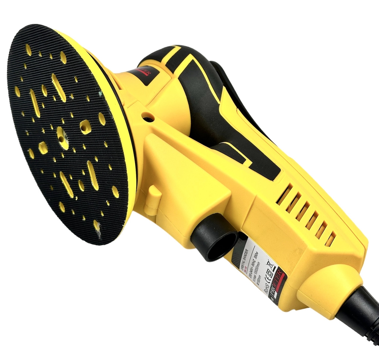 Профессиональная орбитальная эксцентриковая  шлифмашинка Profter SM-150 Yellow 5.0 (350 Вт 150 мм). Фото 5