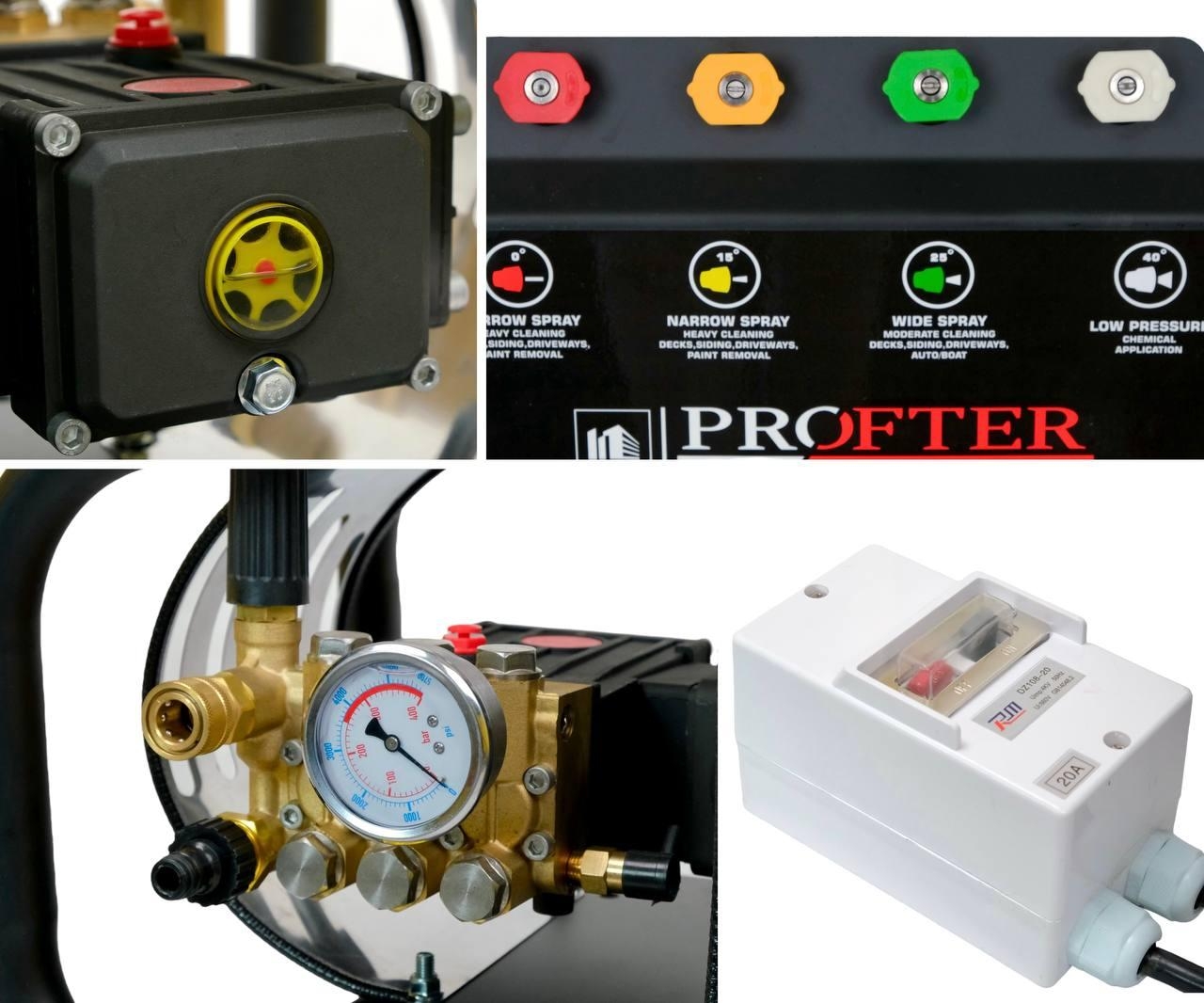 Мийка високого тиску Profter ES3- 2B (140 бар 3 кВт 11л/хв) електрична мийка. Фото 9