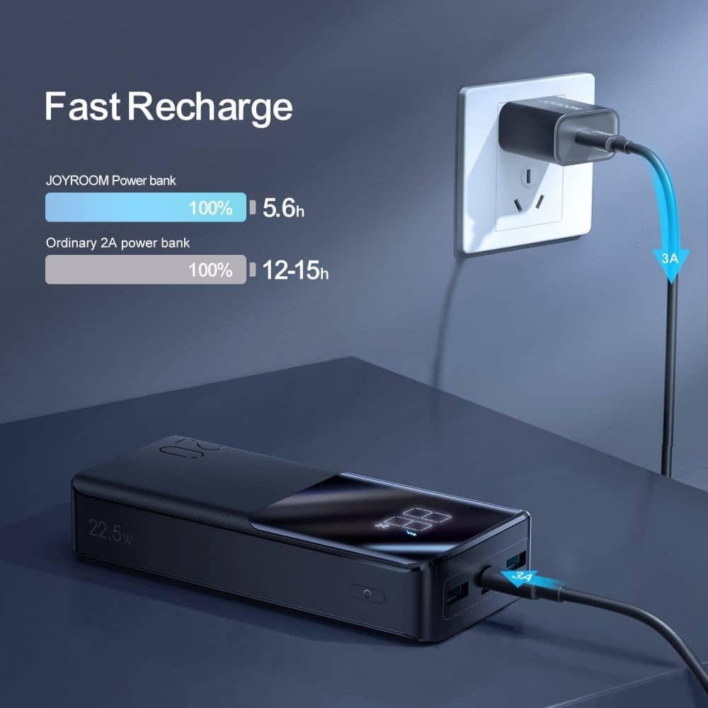 Портативний павербанк Joyroom LED Display 30000 mAh. Фото 8
