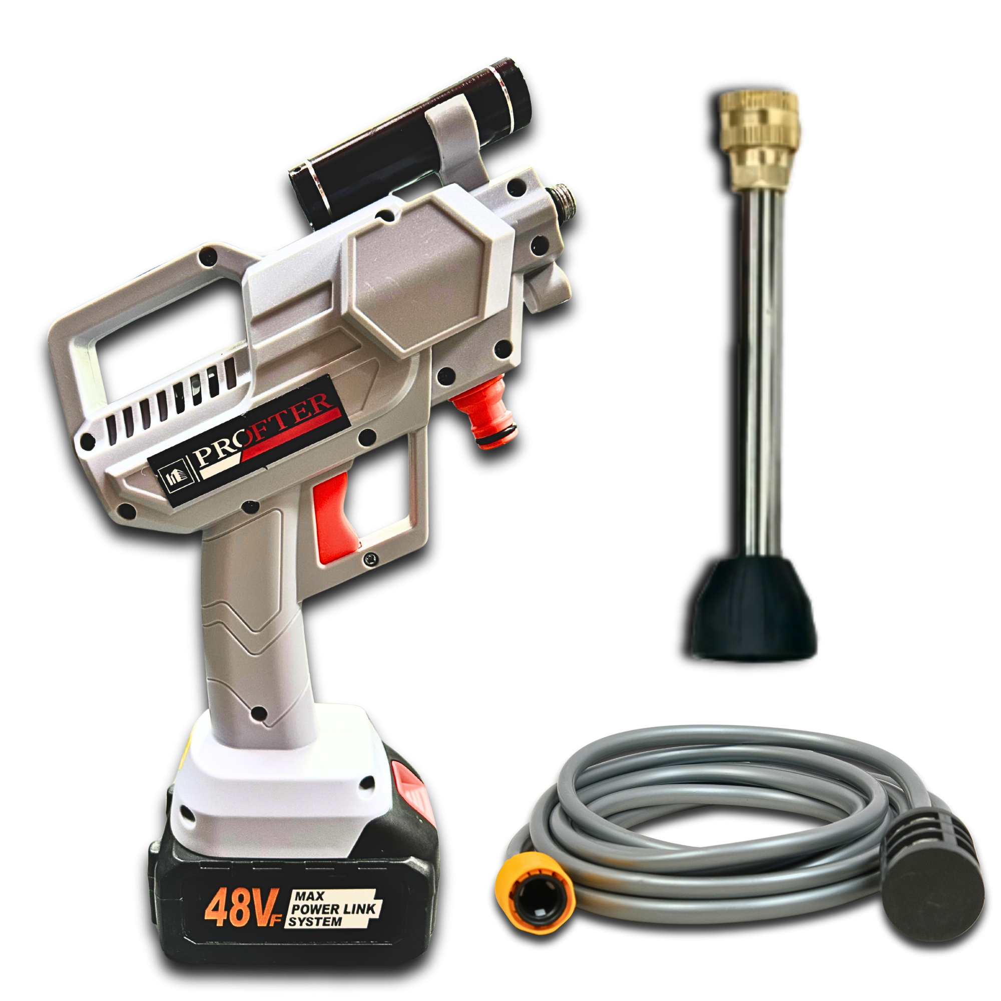 Мийка акумуляторна високого тиску для дому Profter SW-98 White (300 Вт. 8 л/хв.). Фото 9