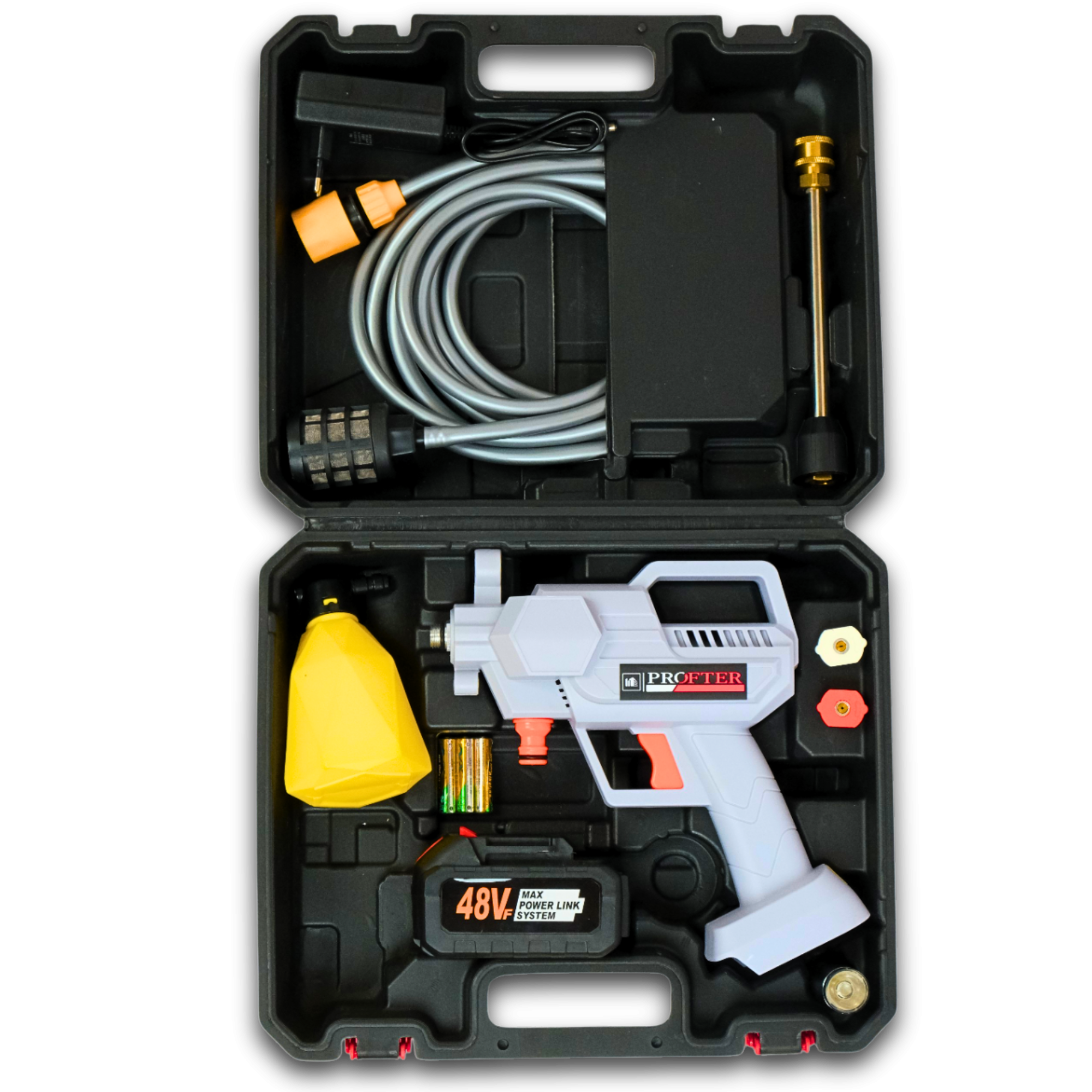 Мийка ручна високого тиску на акумуляторі Profter SW-48 White (300 Вт. 8л/год.). Фото 4