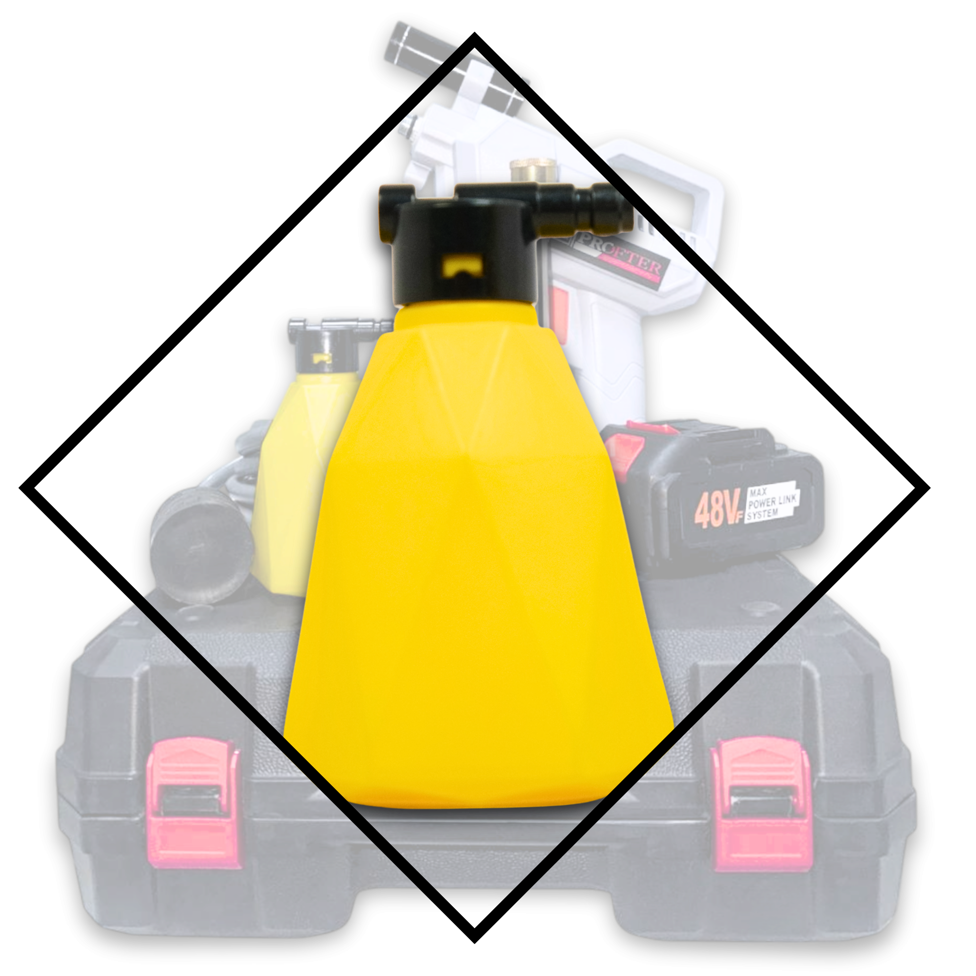 Мийка ручна високого тиску на акумуляторі Profter SW-48 White (300 Вт. 8л/год.). Фото 11