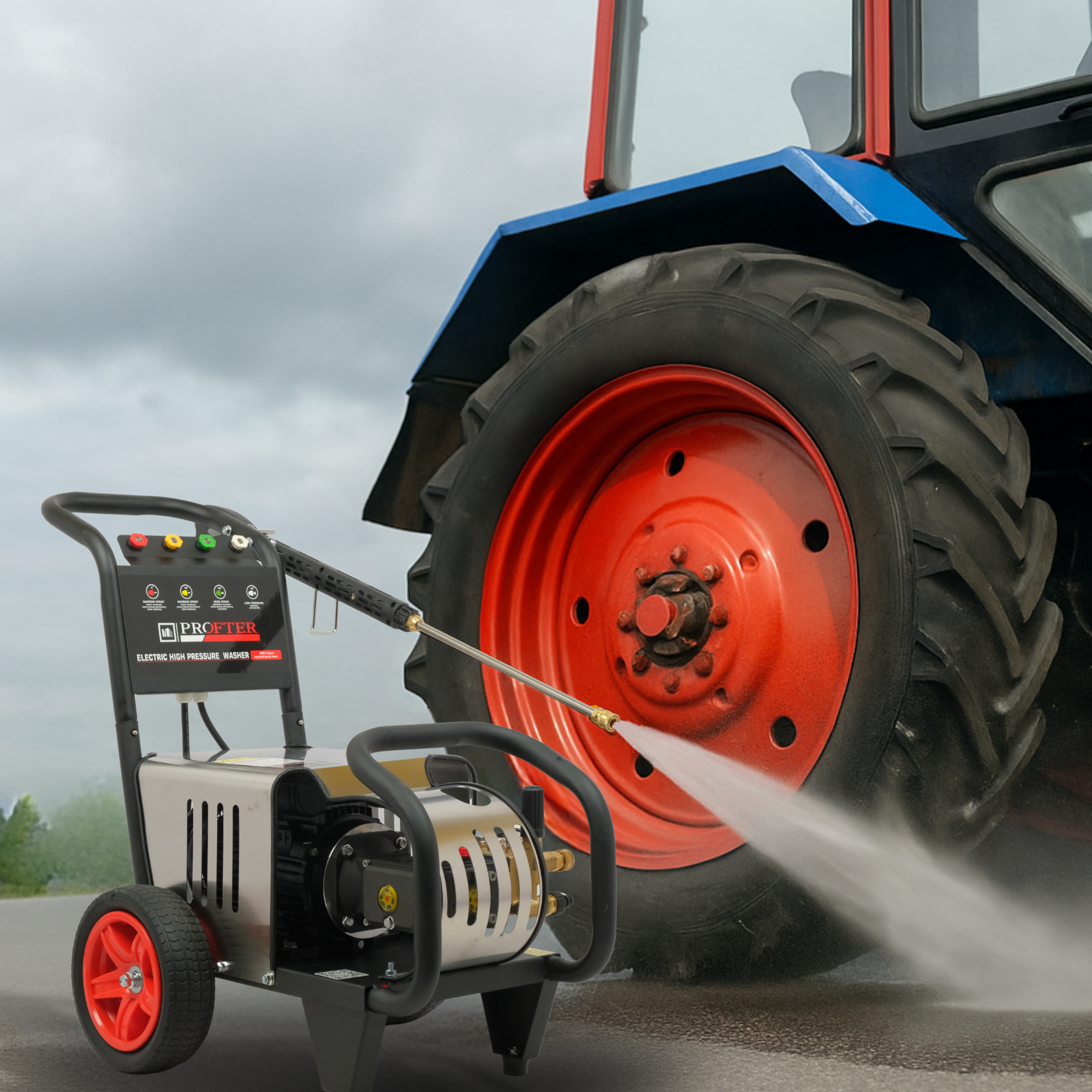 Апарат мийка високого тиску Profter ES3.7-4B (180 бар 3.7 Kwt 220V 11 л/хв) Професійна мийка. Фото 11