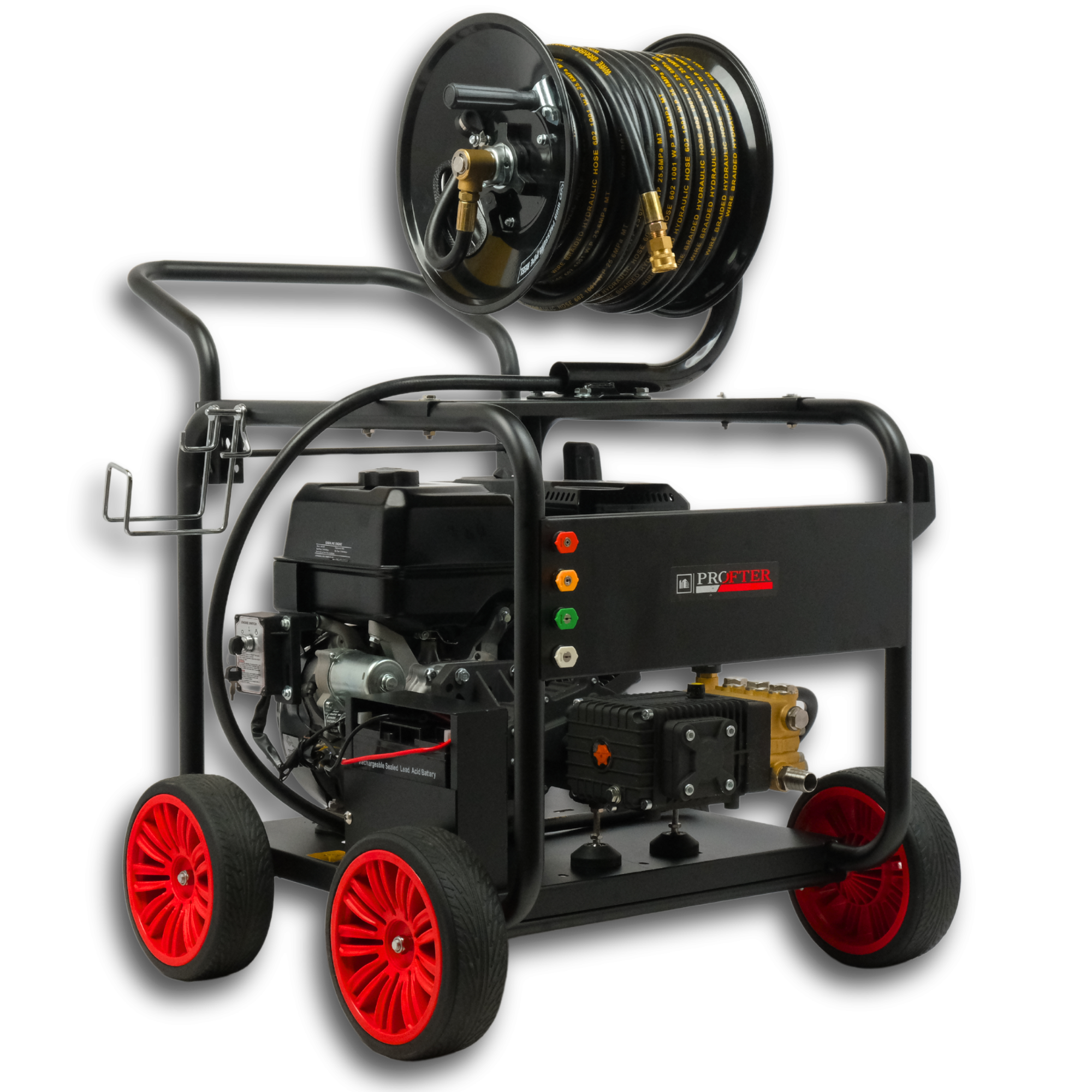 Гідродинамічна машина для прочистки труб Profter QK-1540 (150 бар.30м.) Бензинова мийка високого тиску. Фото 2