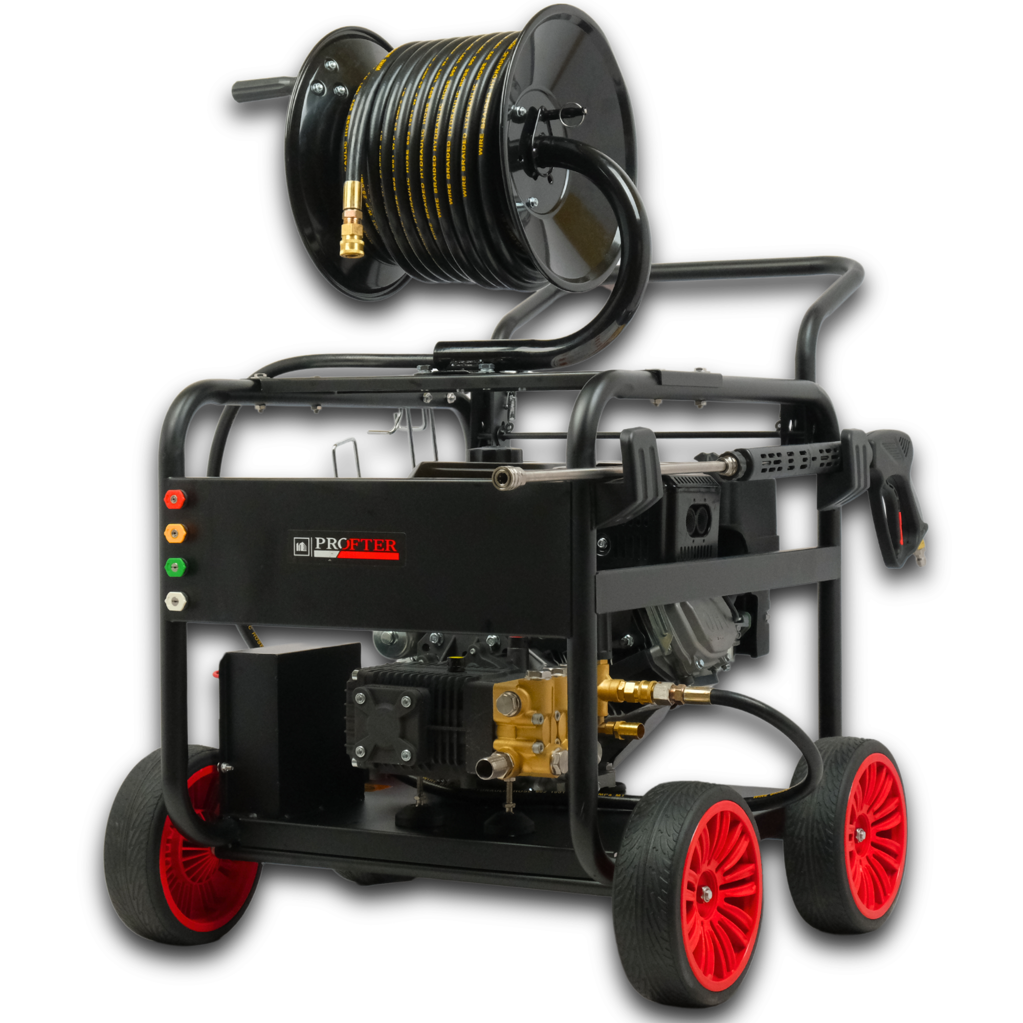 Гідродинамічна машина для прочистки труб Profter QK-1540 (150 бар.30м.) Бензинова мийка високого тиску. Фото 4
