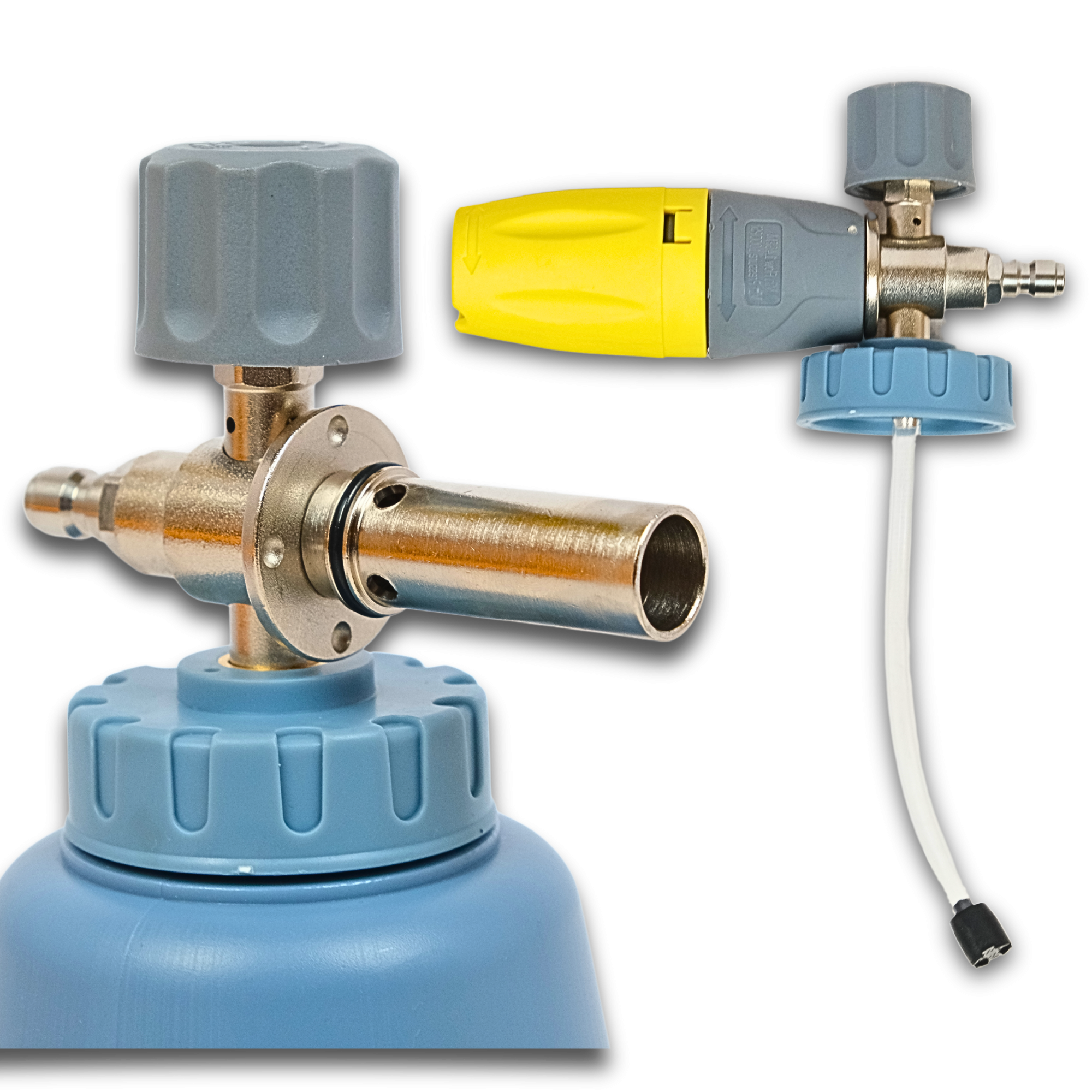 Піногенератор Profter S-15 Yellow, латунна насадка для мийки, регульований факел. Фото 4