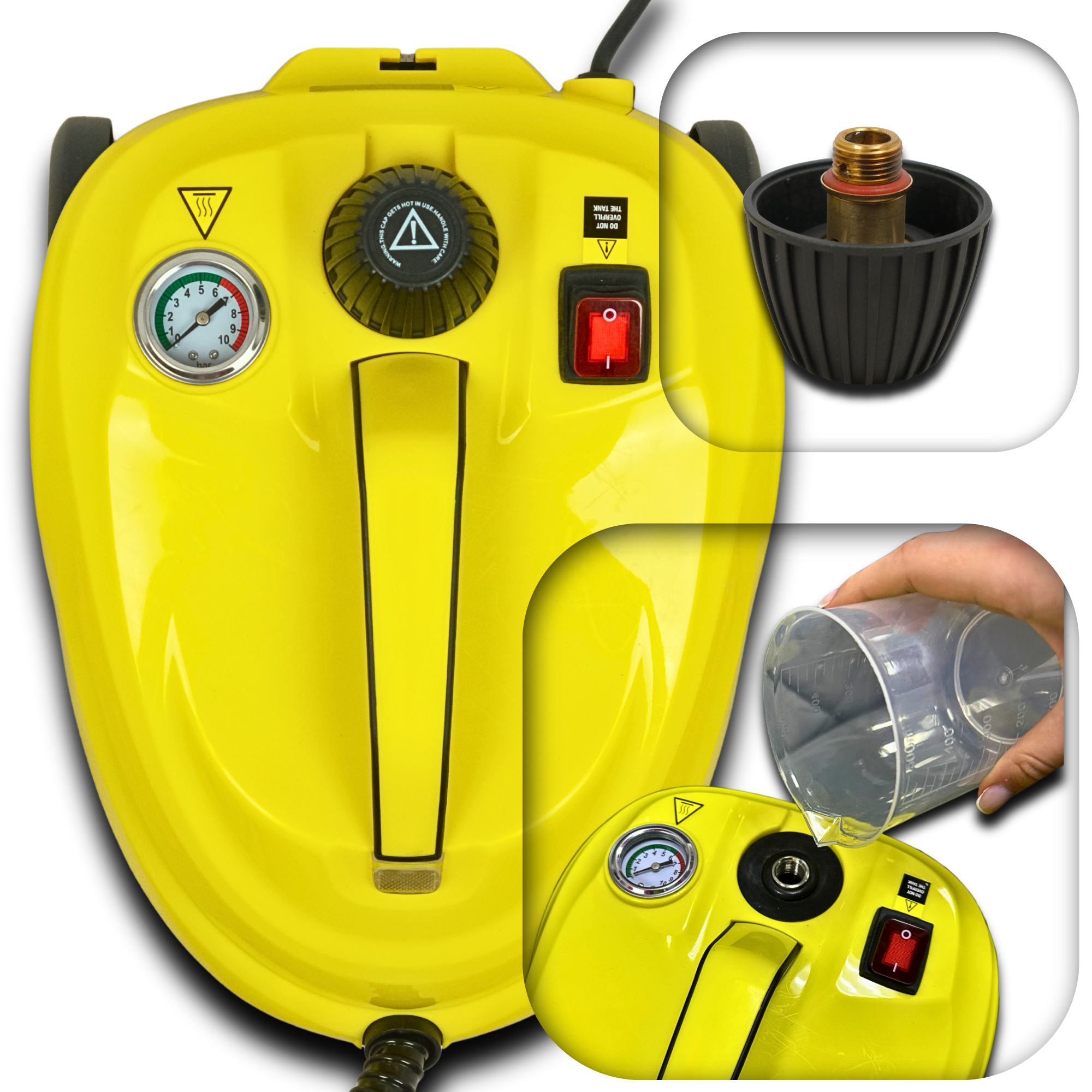 Пароочисник високого тиску  універсальний  Profter SC-618A ( 2000 Вт. 5 Бар) +6 насадок. Фото 7
