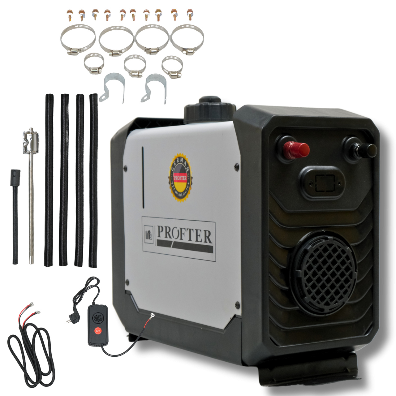Универсальный атономный дизельный отопитель Profter XT-5000 White 220V (12-24V). Фото 7