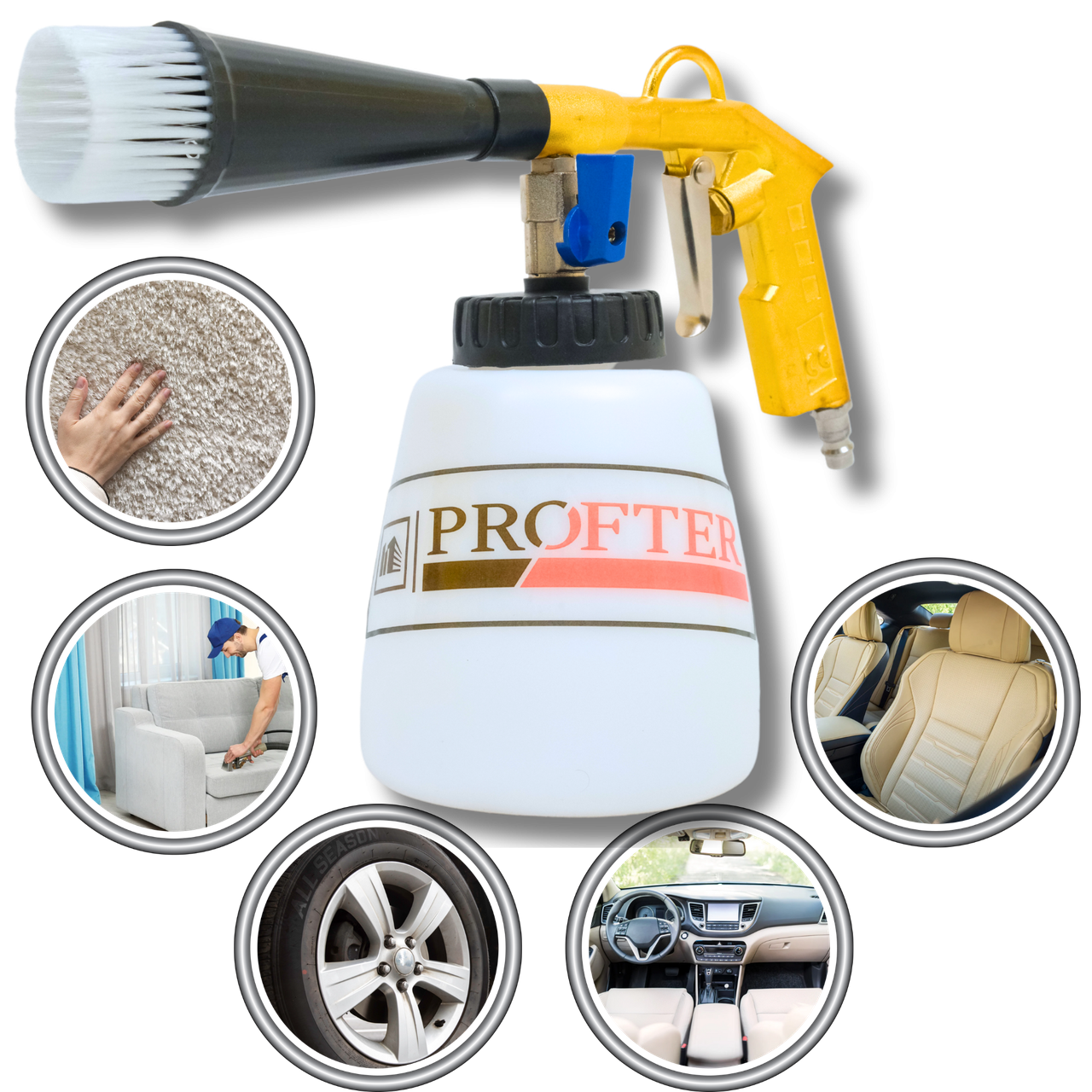 Профессиональный торнадор Profter G 019 Gold для химчистки автомобилей. Фото 5
