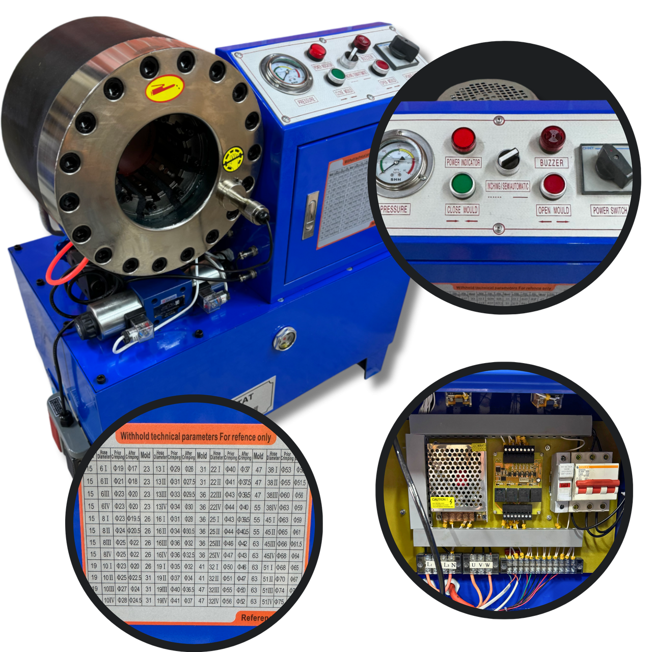 Станок (Прес) для виготовлення РВТ Profter МК-3 (6-51мм 600т 220/380V) Обтискний прес для шлангів. Фото 3