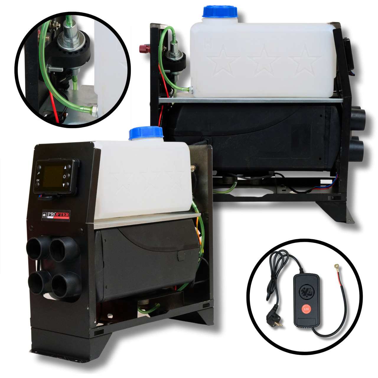 Дизельний автономний обігрівач Profter FR-5000W (12V-24V, 5 кВт) Моноблок WEBASTO. Фото 2