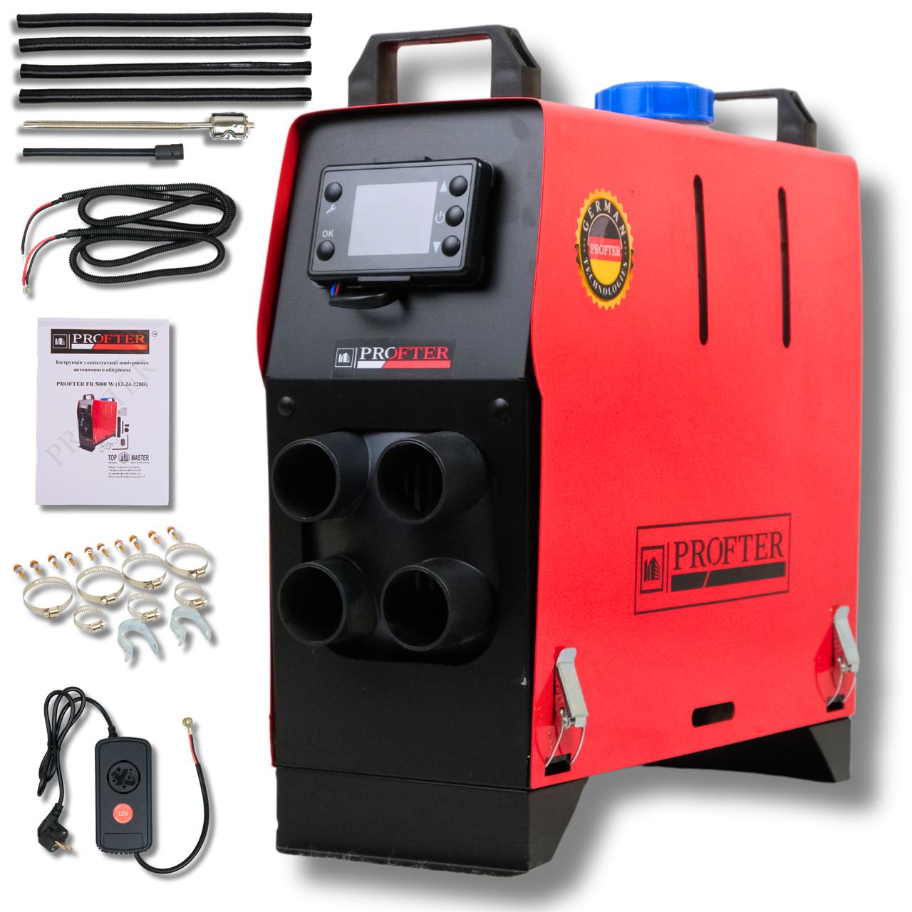 Дизельний автономний обігрівач Profter FR-5000W (12V-24V, 5 кВт) Моноблок WEBASTO. Фото 5
