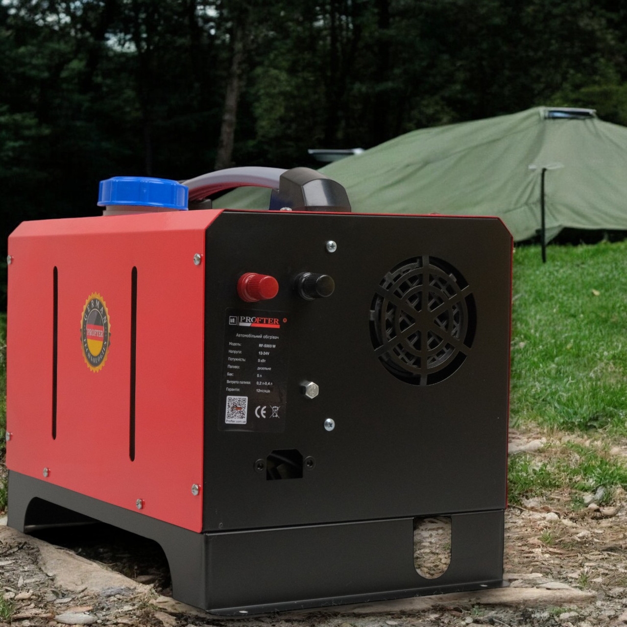 Автономка дизельна Profter RF-5000 червона (12-24V). Фото 8