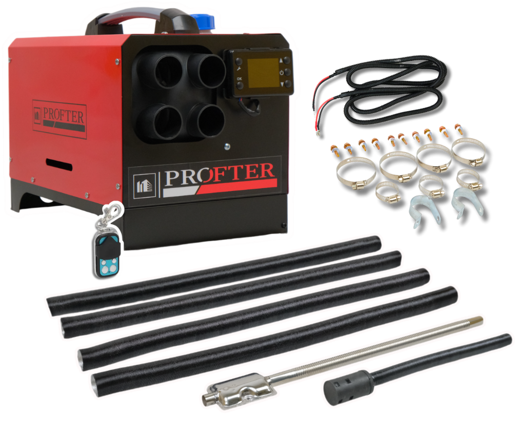Автономка дизельна Profter RF-5000 червона (12-24V). Фото 9